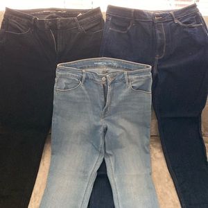 3 Pair of Old Navy High Rise Straight Jeans